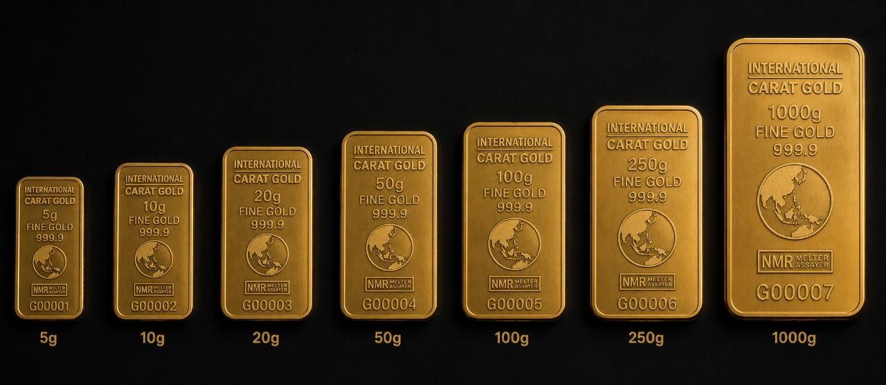 CaratGold gold bar range